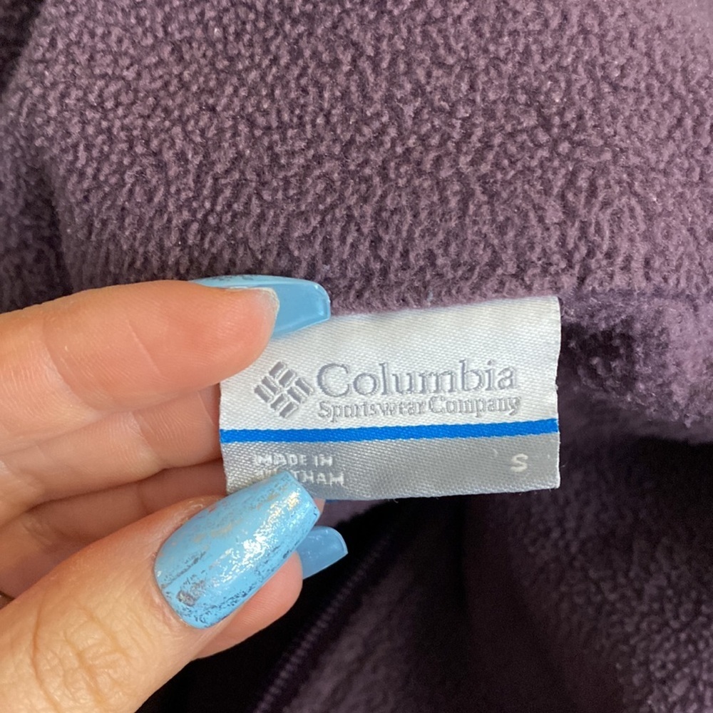 Columbia Women’s Fleece Purple Zip Jacket - Picture 5 of 6